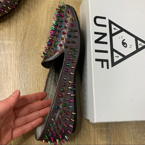 UNIF Hellraiser Rainbow Studded Shoes - Size 11 Women’s - Picture 6 of 10